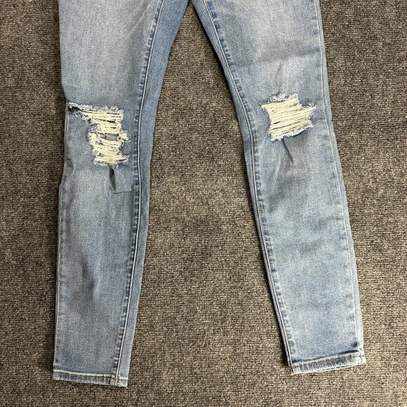 Pacsun Jeans Womens 29 Jegging Light Wash Cotton Stretch Distressed Pockets - Picture 2 of 8